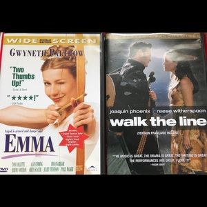2 DVDs Walk the Line and Emma